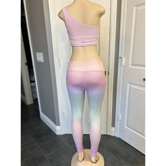 Lululemon Align Asymmetrical Bra 8 + VS Pastel Ombre Leggings XS Set - Picture 2 of 7